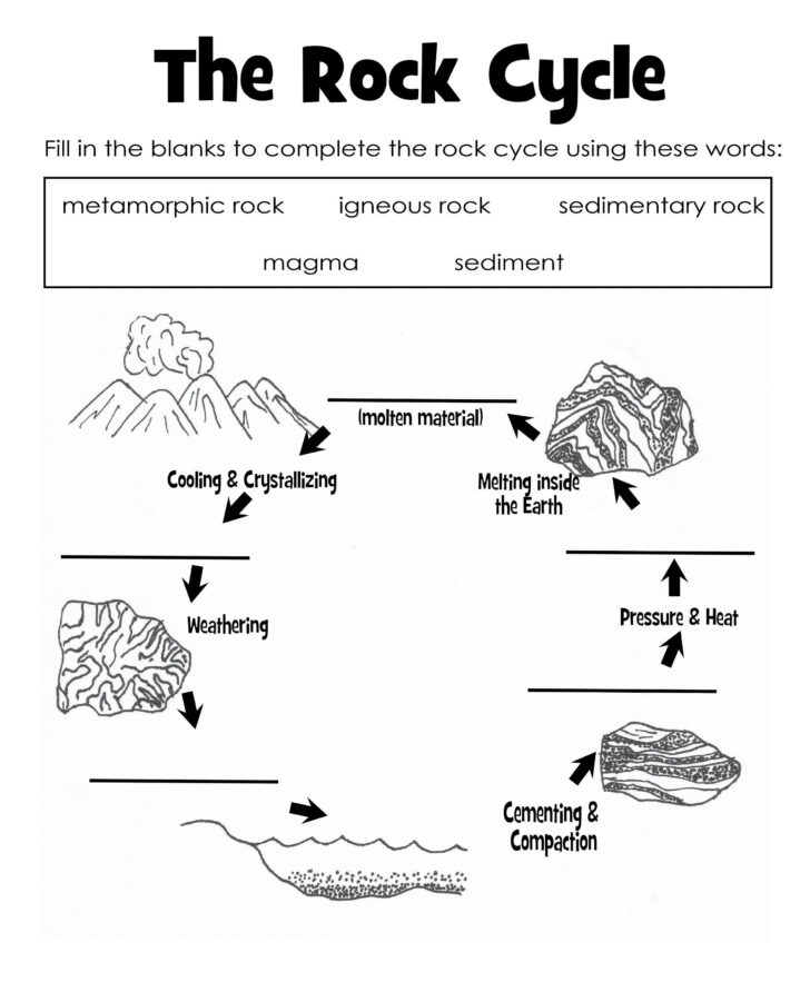 Rock Cycle Worksheets Free Printable