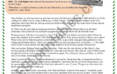 Free Reading Comprehension Passage A Ruby Bridges Worksheet The