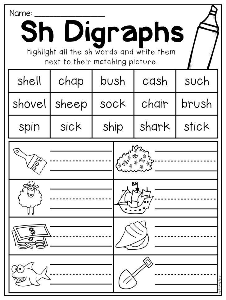 Sh Worksheets Free Printable