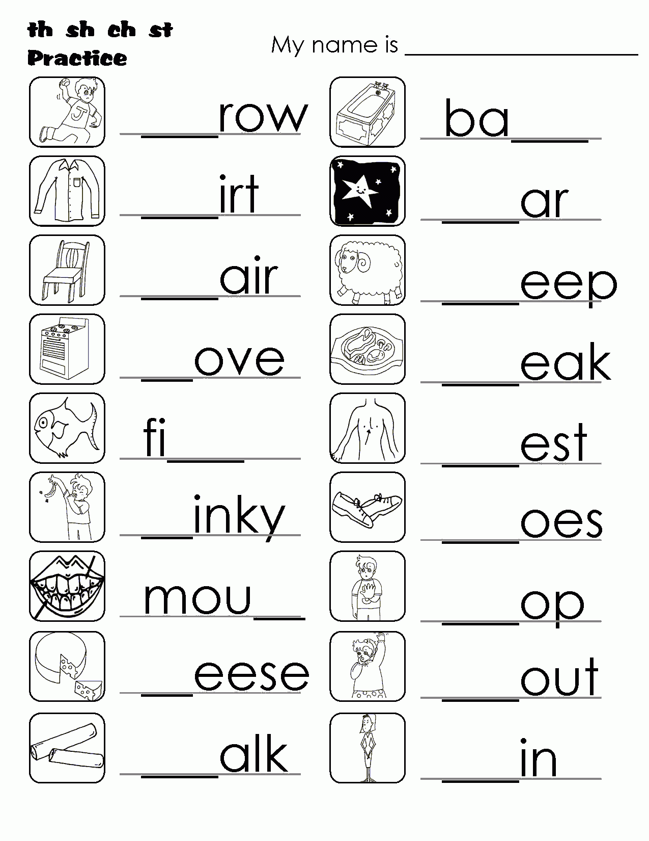 Sh Worksheets Free Printable Free Printable