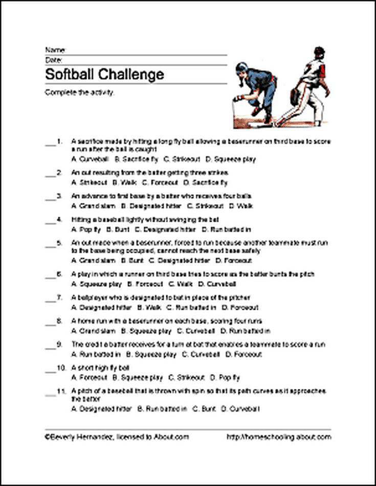 Softball Word Search Vocabulary Crossword And More Softball Quotes 