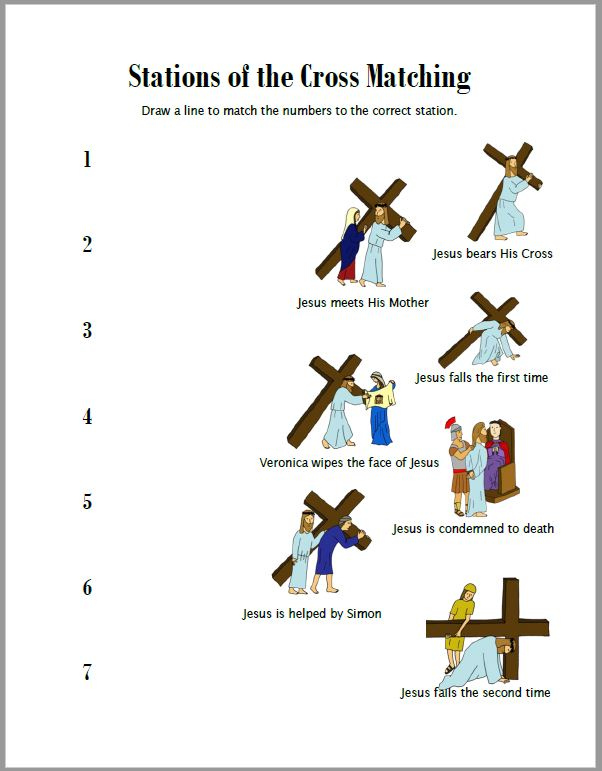 Stations Of The Cross Printable Worksheets