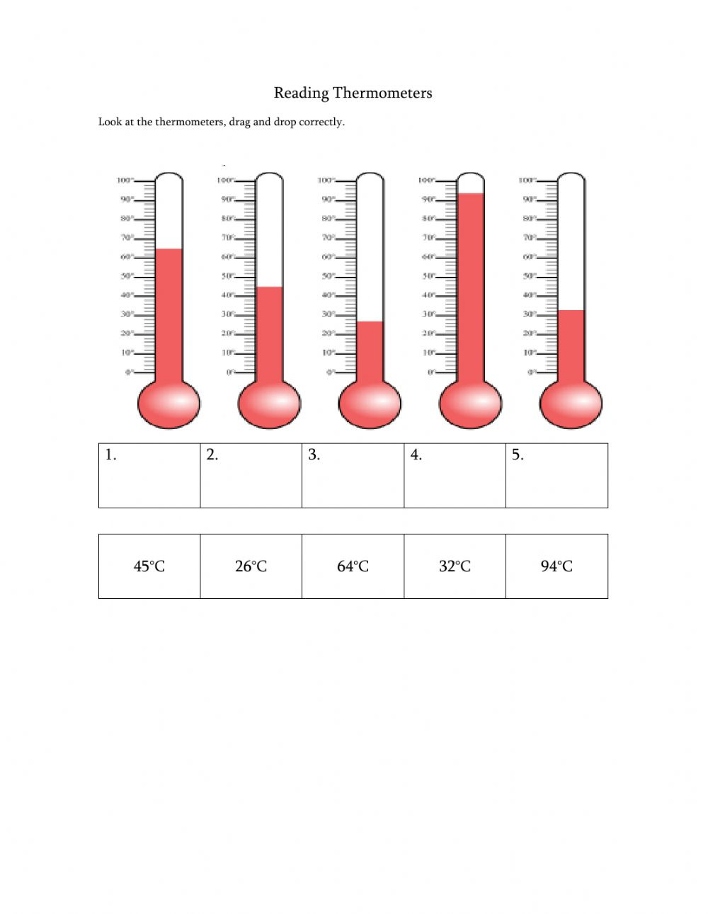 View Reading Temperature Thermometer Worksheet Tips Reading