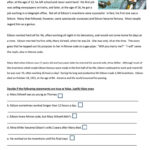 Thomas Edison Printable Worksheets