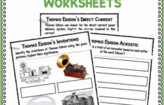 Thomas Edison Facts Biography Information Worksheets For Kids