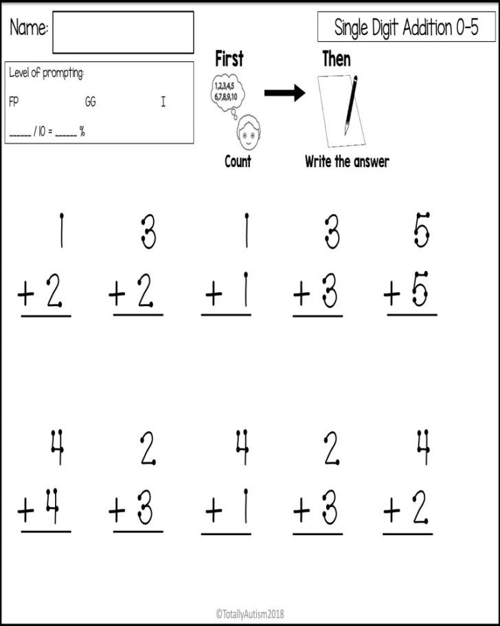 Touch Math Printable Worksheets