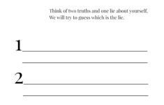 Two Truths And A Lie Game Free Printable Paper Trail Design