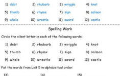 Year 3 Literacy Spellings Printable Resources Free Worksheets For