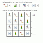 2Nd Grade Christmas Math Worksheets For Christmas Math Worksheets First Grade