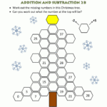 2Nd Grade Christmas Math Worksheets Inside Christmas Subtraction Worksheet