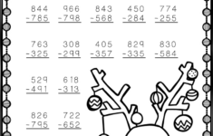 3.Nbt.2 Christmas Themed 3 Digit Subtraction With Regrouping in Christmas Subtraction Worksheets Regrouping