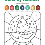 4 Pages Colorful Fun Colornumber Christmas Coloring Worksheet Inside Color By Code Christmas Worksheets