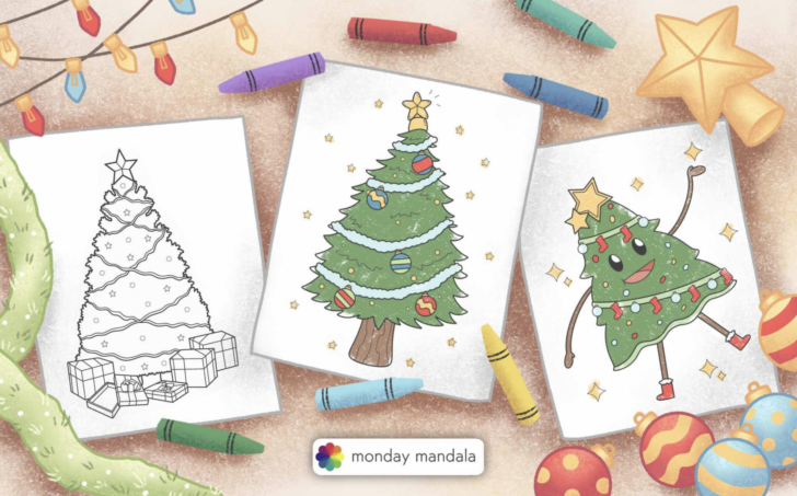 Christmas Tree Coloring Worksheet