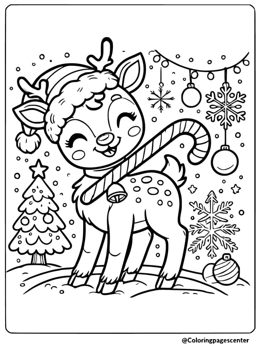 8 Free Reindeer Christmas Coloring Pages To Print inside Coloring Worksheets Christmas