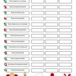 A 5 Minute Activity Christmas Pertaining To Christmas Worksheets For Esl Adults