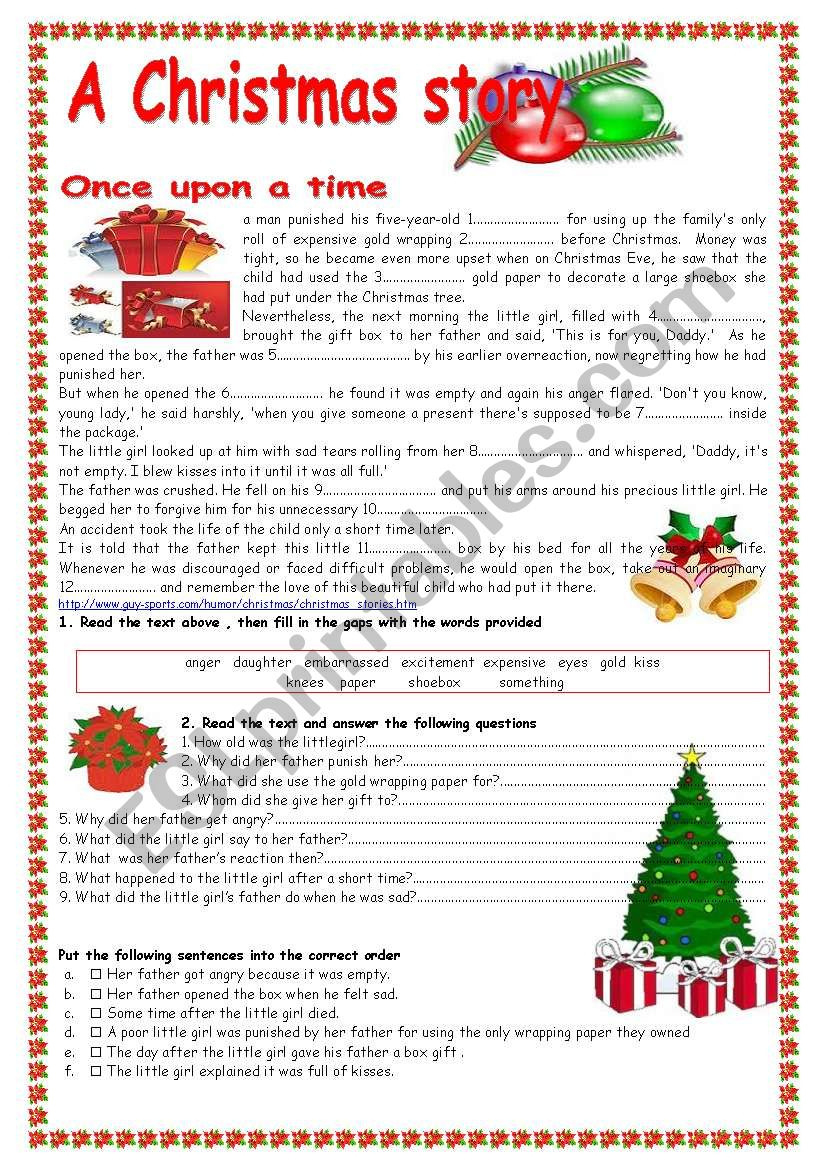 A Christmas Story - Esl Worksheetpatties inside Christmas Story Worksheets