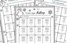 Addition And Subtraction With Regrouping Activities Christmas Edition regarding Christmas Subtraction Worksheets Regrouping