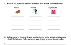At Christmas: English Esl Worksheets Pdf &amp; Doc within Christmas Verb Worksheets