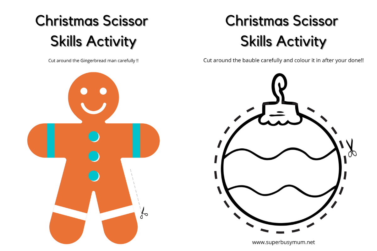 Christmas Activities To Help Boost Scissor Skills For Children in Christmas Scissor Skills Worksheets