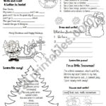 Christmas Activity Worksheet   Esl Worksheetlucia13 Pertaining To Christmas Worksheets For Elementary Students