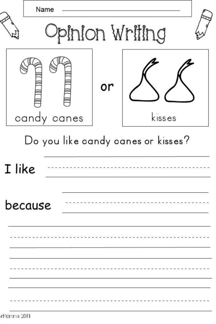 Christmas Writing Worksheets For Kindergarten