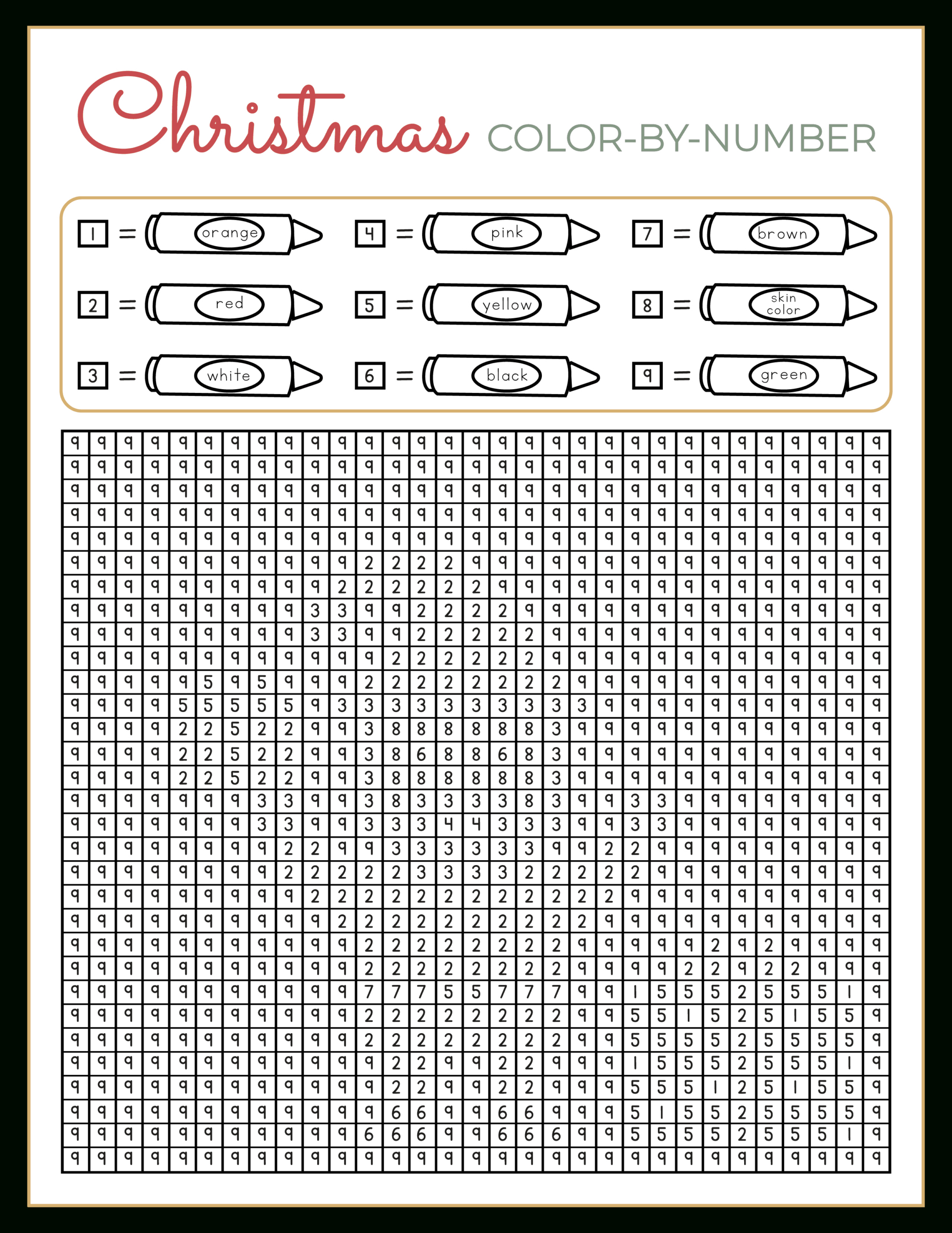 Christmas Colorcode - {Colornumber} - Kids Activity Zone inside Color by Code Christmas Worksheets