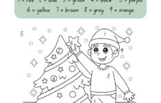 Christmas Colornumber Coloring Pages throughout Color by Number Christmas Worksheets