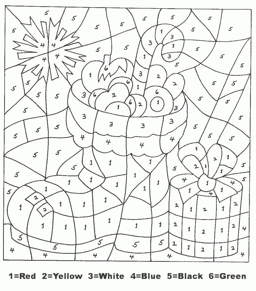 Christmas Colornumber Printables – Printable Coloring Pages with regard to Color By Code Christmas Worksheets