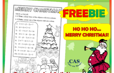 Christmas Colouring Page Freebie | Order Of Operations | Bodmas with Christmas Order of Operations Worksheet