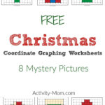 Christmas Coordinate Plane Graphing In Christmas Mystery Pictures Worksheets