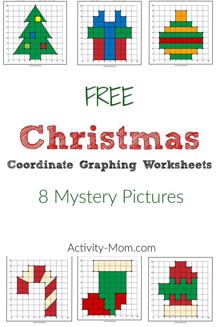 Christmas Coordinate Plane Graphing pertaining to Christmas Mystery Picture Worksheets