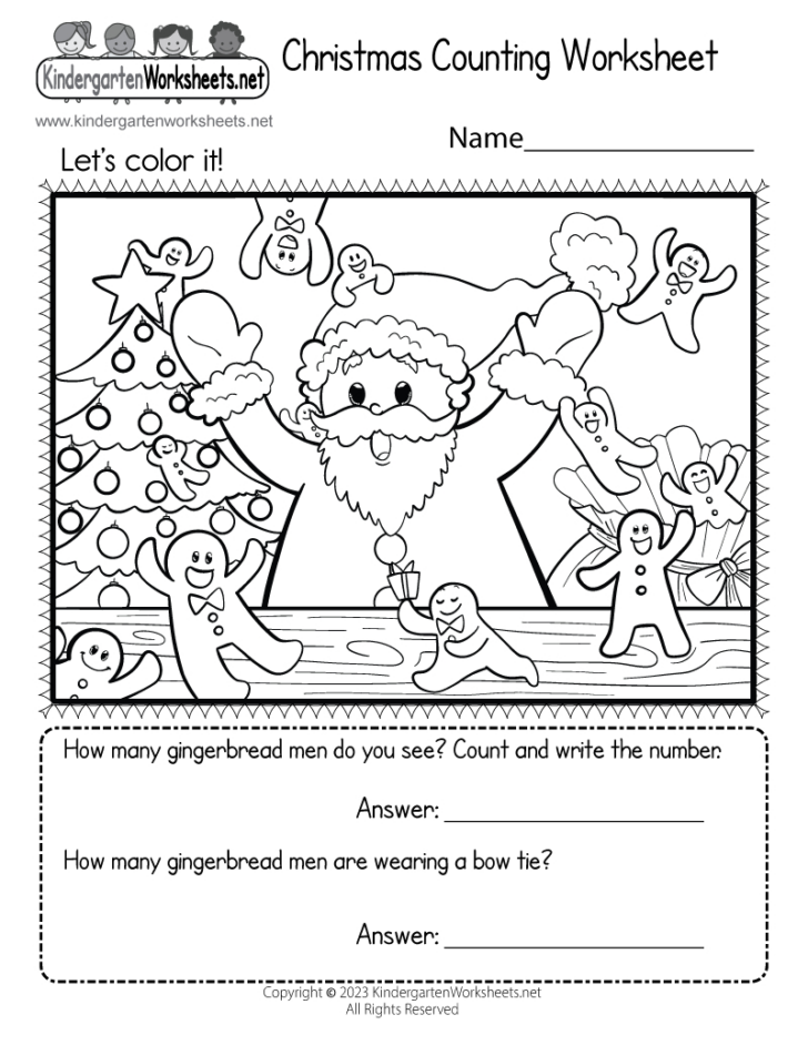 Christmas Science Worksheets Free