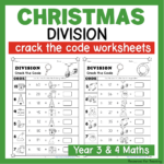 Christmas Crack The Code: Division Worksheets | Resources For Regarding Christmas Math Worksheets Division