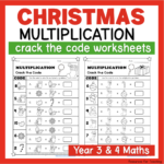 Christmas Crack The Code: Multiplication Worksheets | Resources For Christmas Math Multiplication Worksheet