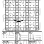 Christmas Double Digit Subtraction Mystery Pictures | Math Review With Christmas Mystery Picture Math Worksheets