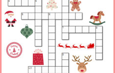 Christmas Holiday Indem Fill In Crossword throughout Christmas Puzzle Worksheet