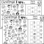 Christmas I Spy Find & Colour Worksheets To 10   Top Teacher Pertaining To Christmas Picture Find Worksheet