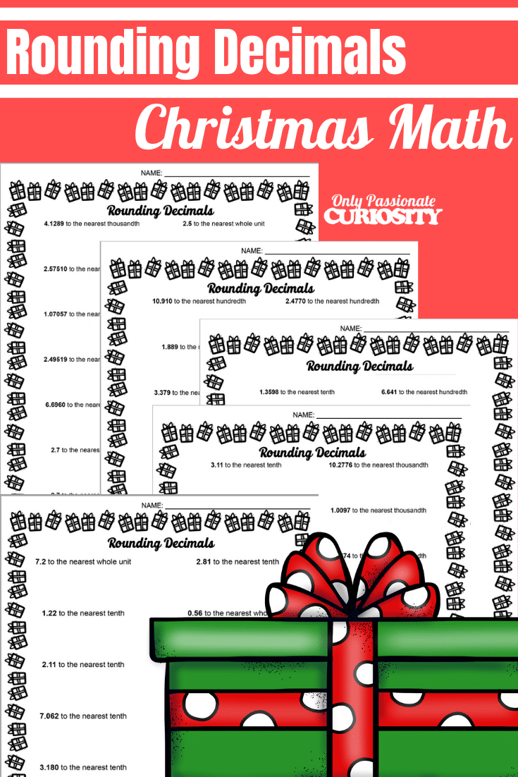 Christmas Math - Rounding Decimals - Only Passionate Curiosity inside Christmas Rounding Worksheets