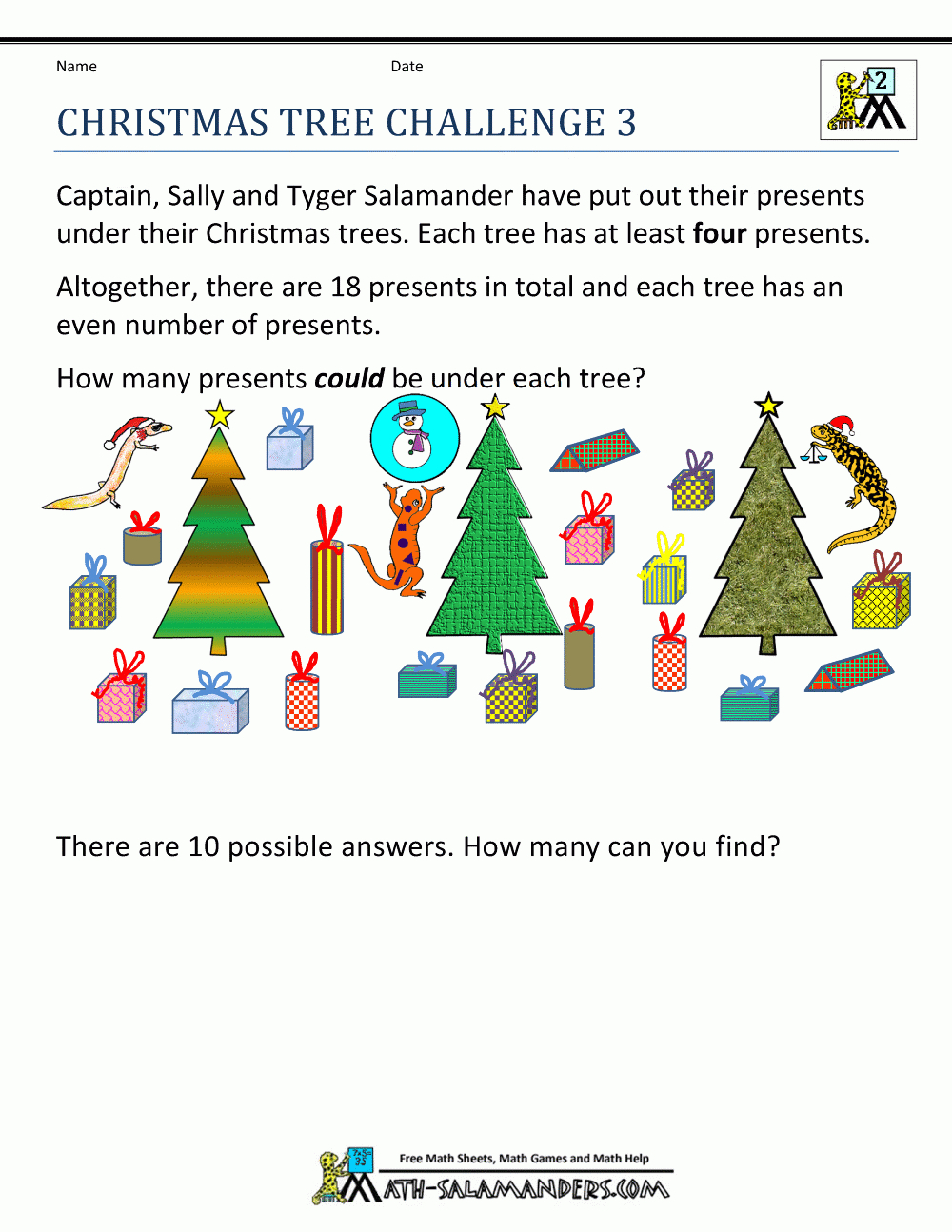 Christmas Math Worksheets in Christmas Tree Guidance Worksheet