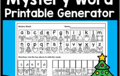 Christmas Mystery Word Practice Editable with regard to Christmas Mystery Worksheets