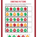 Christmas Patterns Worksheets   Classful In Christmas Patterns Worksheet