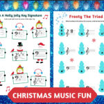 Christmas Piano Fun Frosty The Triad & Holly Jolly Key Signatures Throughout Christmas Piano Theory Worksheets