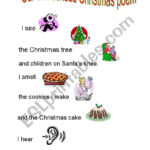 Christmas Poem   Esl Worksheettriska Inside Christmas Poem Worksheet