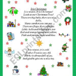 Christmas Poems   Esl Worksheetkucheryavaya Within Christmas Poem Worksheet