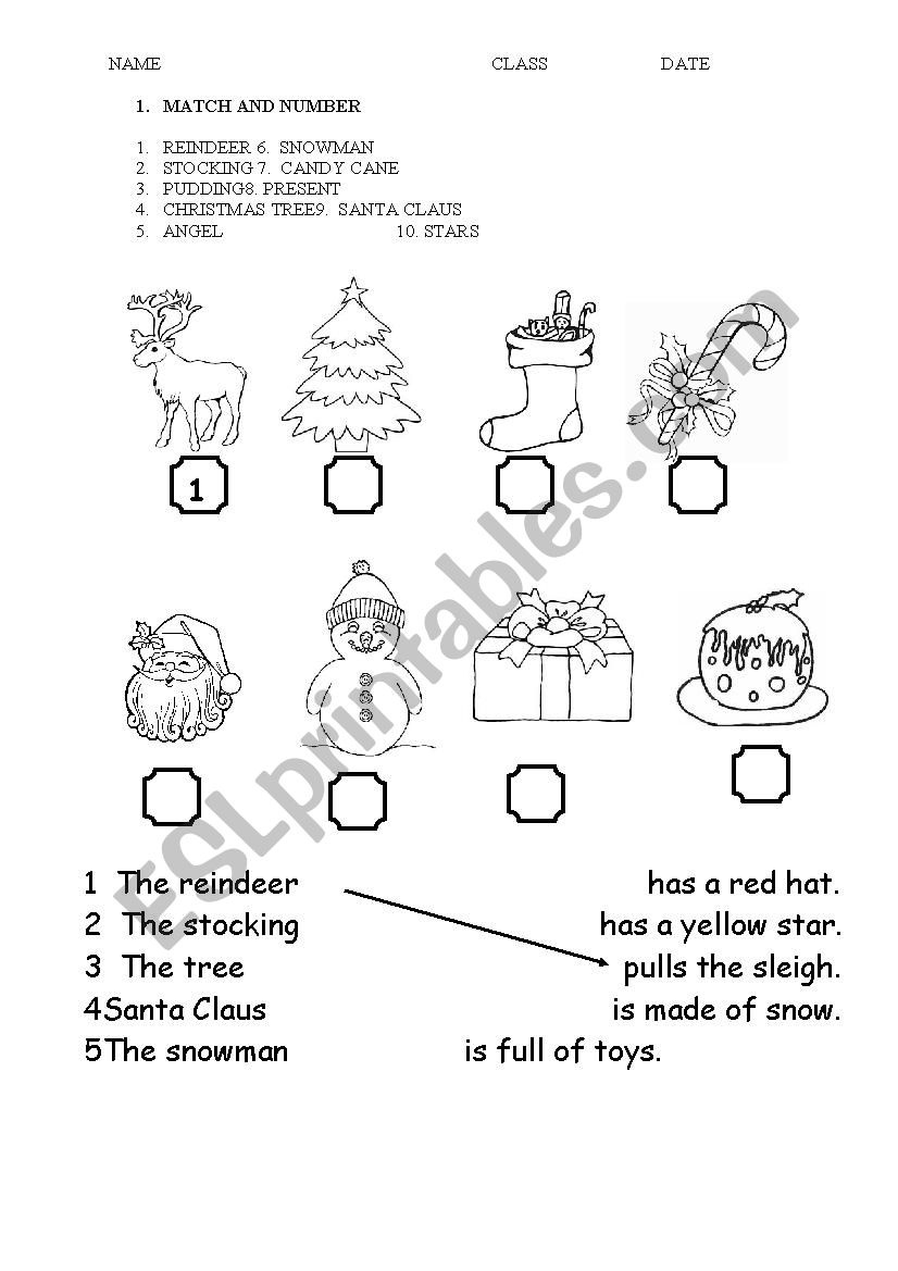 Christmas Primary School - Esl Worksheetamalthea81 for Christmas Primary Worksheets