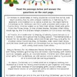 Christmas   Reading Comprehension Worksheet | Games4Esl In Christmas Reading Comprehension Worksheet