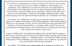 Christmas - Reading Comprehension Worksheet | Games4Esl in Christmas Reading Comprehension Worksheet