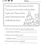 Christmas Reading Worksheet For Christmas Reading Worksheets 1st Grade