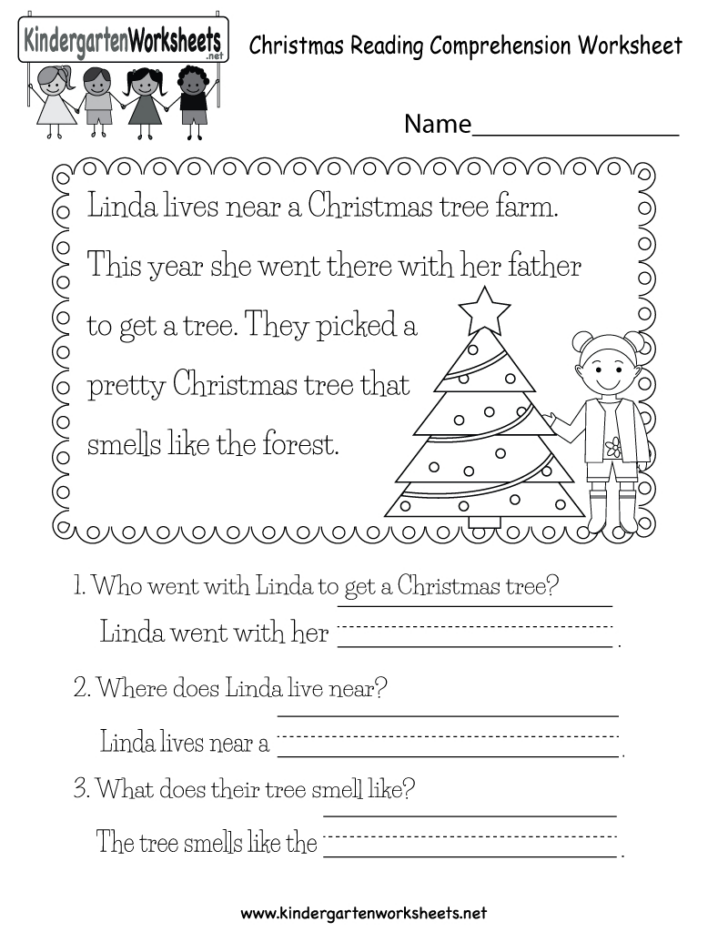 Christmas Reading Worksheets 1st Grade