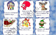 Christmas Rhymes - Esl Worksheetelfelena with regard to Christmas Rhyming Worksheets